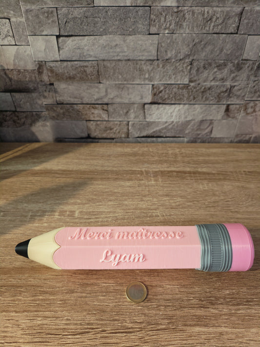 ✏️ Pencil Case “Merci maitresse” avec prénom personnalisé
