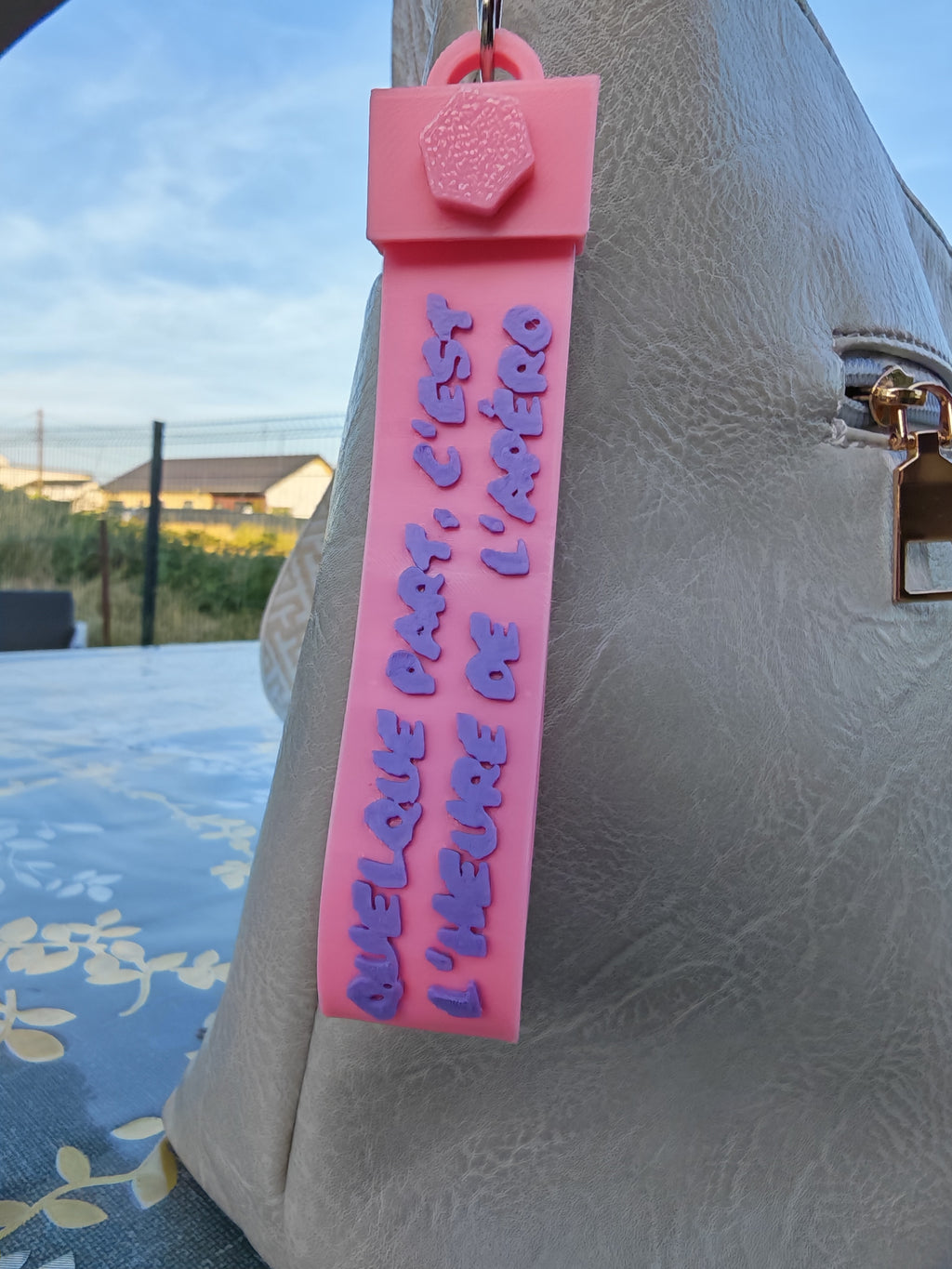 Porte-clés Personnalisé Style Cuir