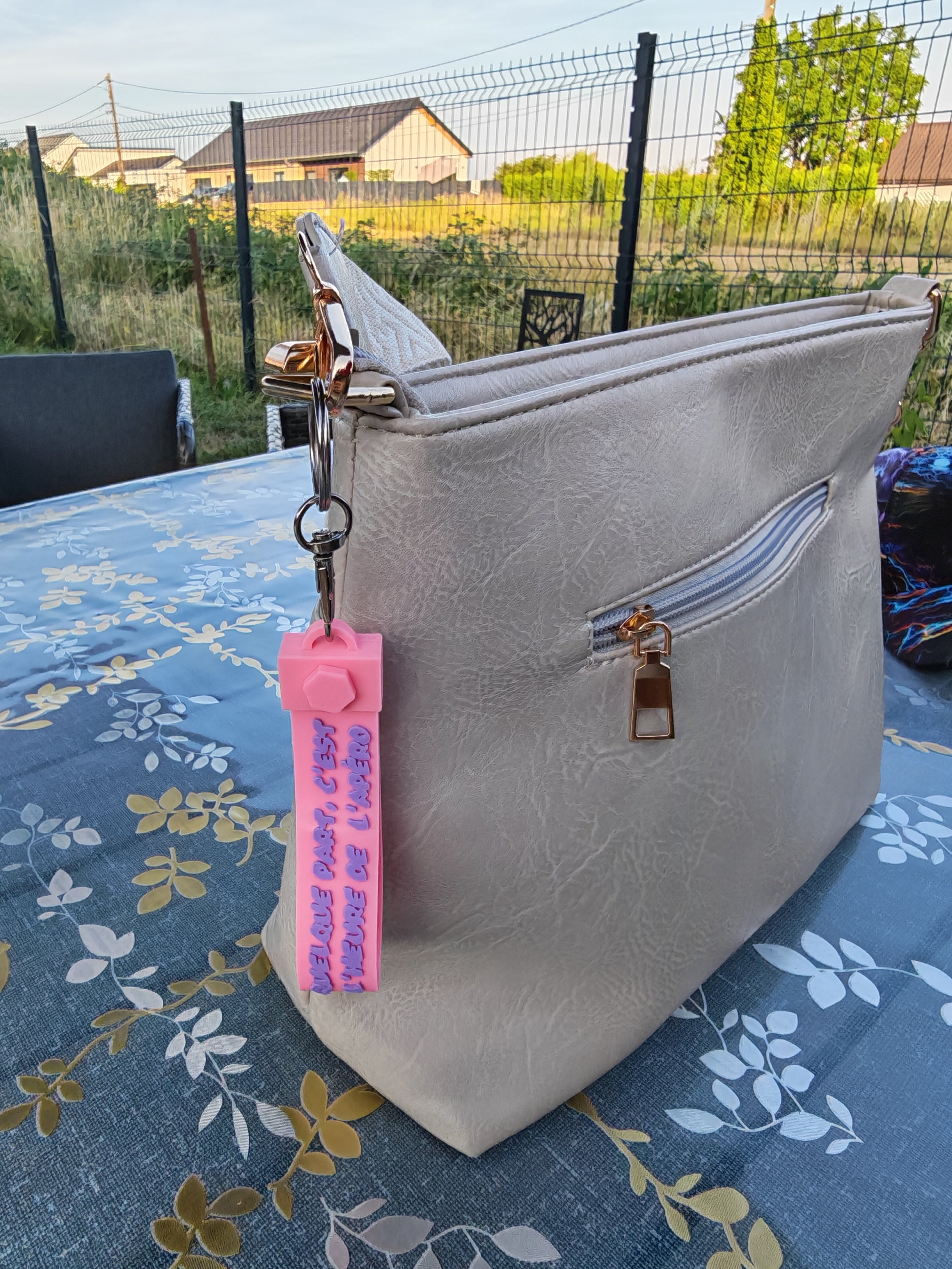 Porte-clés Personnalisé Style Cuir