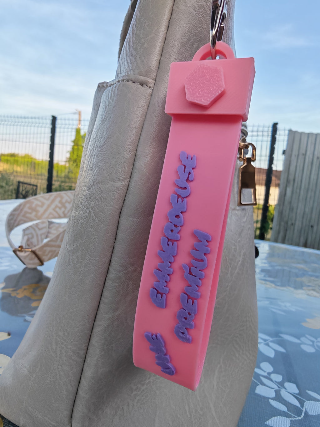 Porte-clés Personnalisé Style Cuir